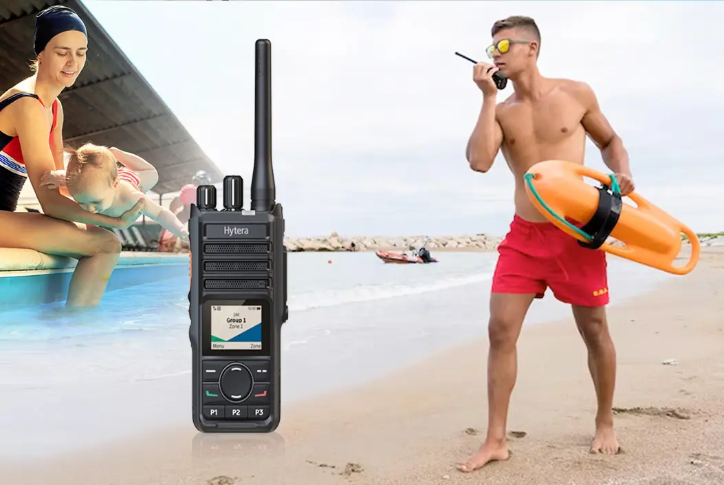 Radios a prueba de agua para seguridad en hoteles